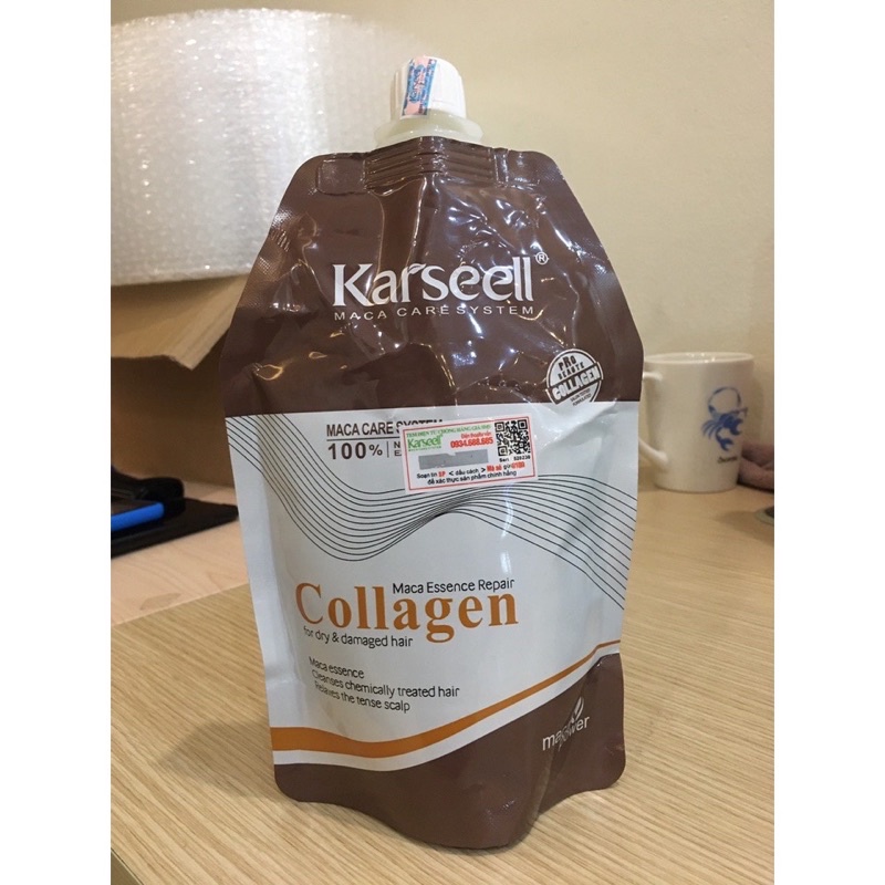 Kem Ủ Hấp Tóc Collagen Karseell Macca Phục Hồi Tóc Hư Tổn Siêu Mềm Mượt Dầu Ủ Tóc Collagen 500ml Giá Rẻ Loại 1