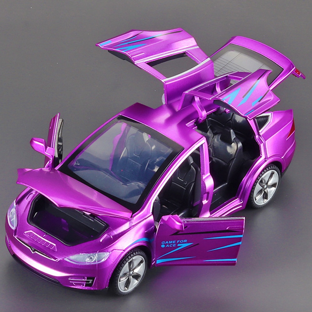 Mô hình xe điện Tesla Model X tỷ lệ 1:32 bằng kim loại nhiều màu
