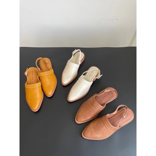 Sandal nữ Daniel Cassin  Giày bệt nữ da pu xuất dư 0123