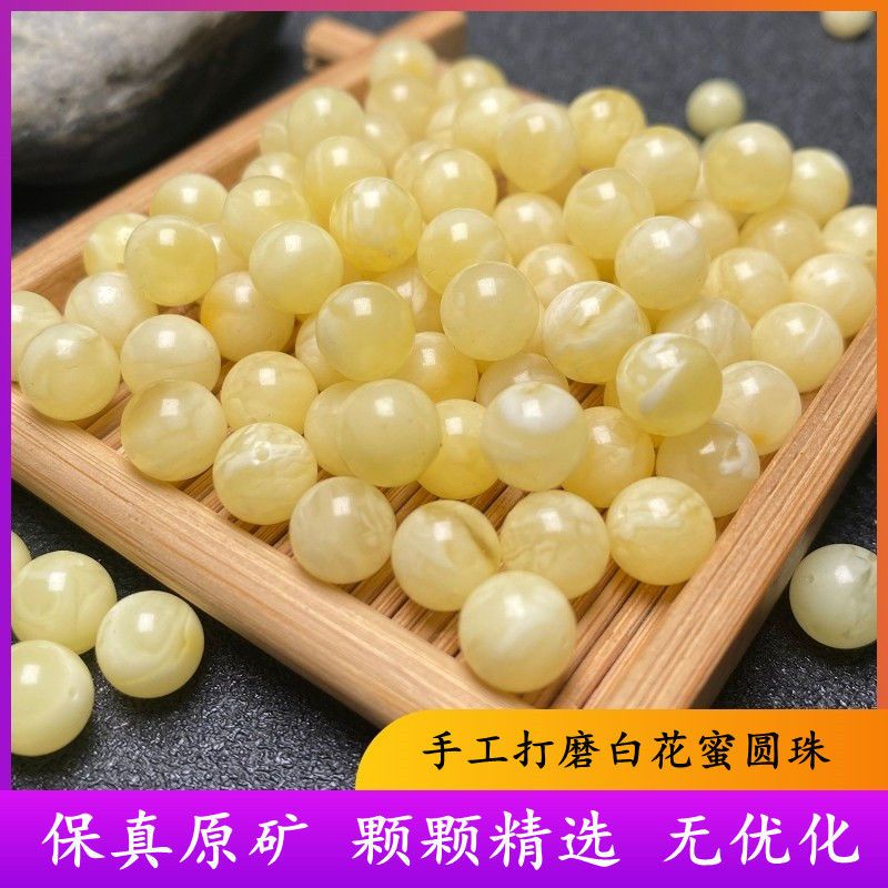 Vòng đeo tay vòng đeo tay sáp ong hạt vòng đeo tay tự nhiên Nga sáp ong hoa dày gà màu vàng hạt Hạt Hạt Vòng Tay Kim Cương sao tự làm đồ trang sức phụ kiện