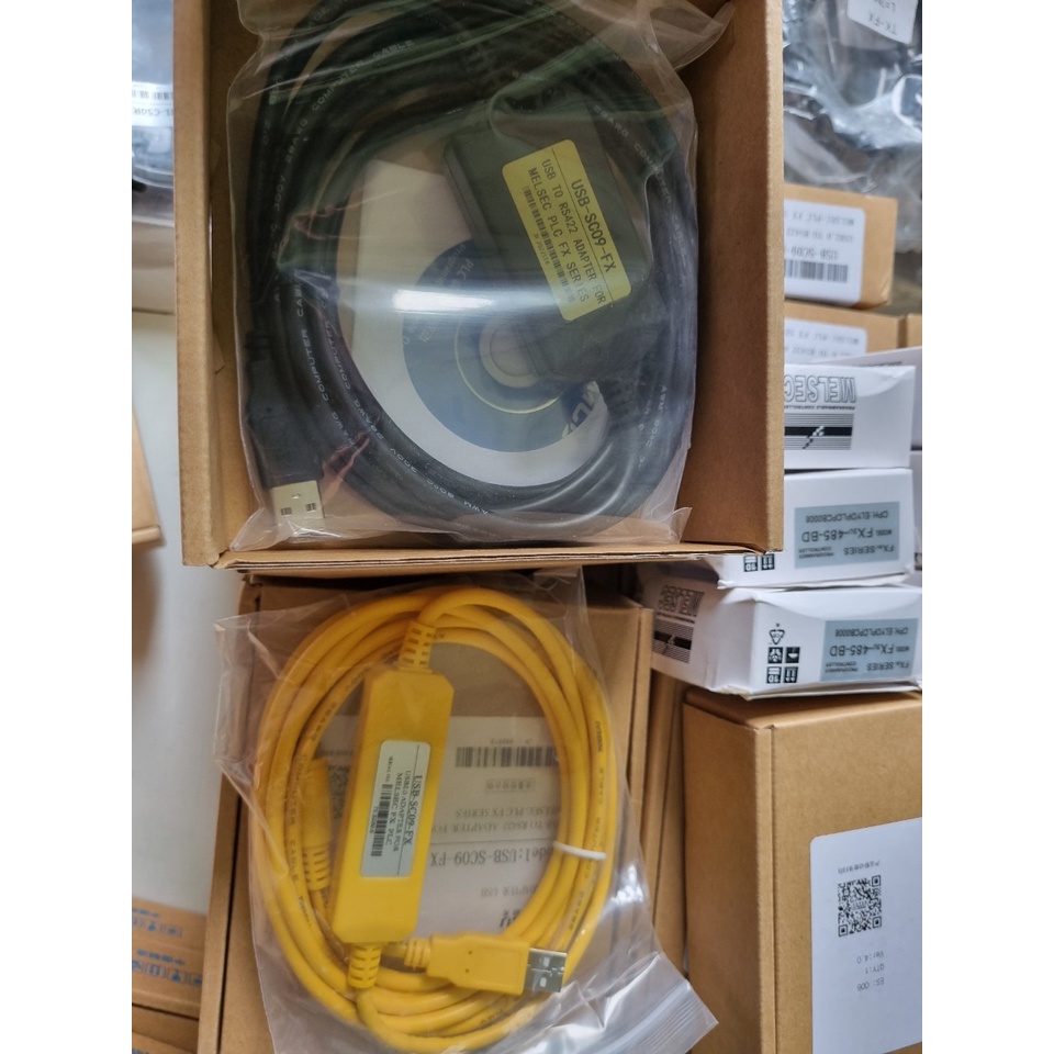 Cáp lập trình Mitsubishi RS422 USB-SC09-FX FX-USB-AW