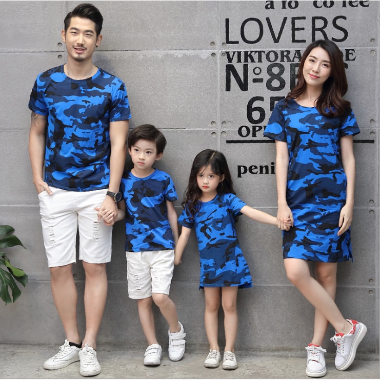 Bộ Áo Thun + Đầm Mini Họa Tiết Rằn Ri Thời Trang Cho Gia Đình / Tiệc Sinh Nhật