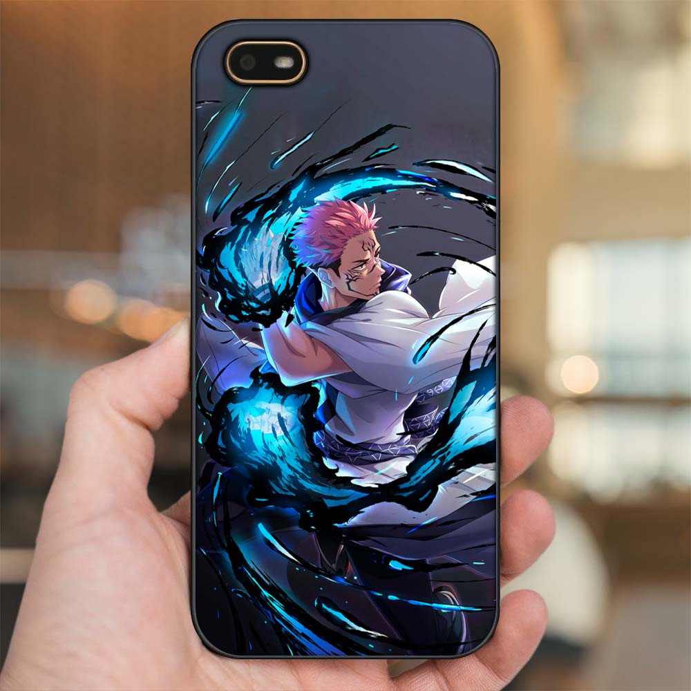 Ốp lưng Oppo A1K viền đen in hình Sukuna Yuji Jujutsu Kaisen Chú Thuật Hồi Chiến