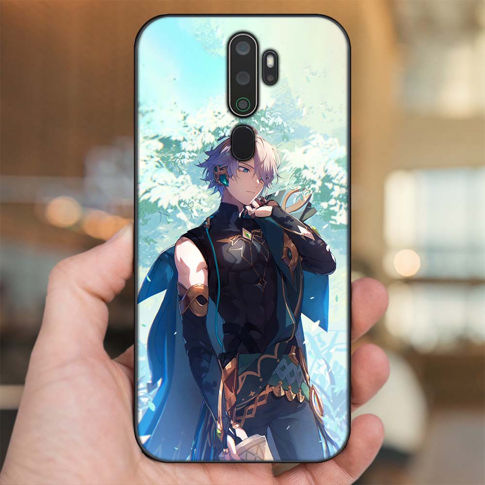 Ốp lưng Oppo A5 2020, A9 2020 viền đen in hình Alhaitham Genshin Impact