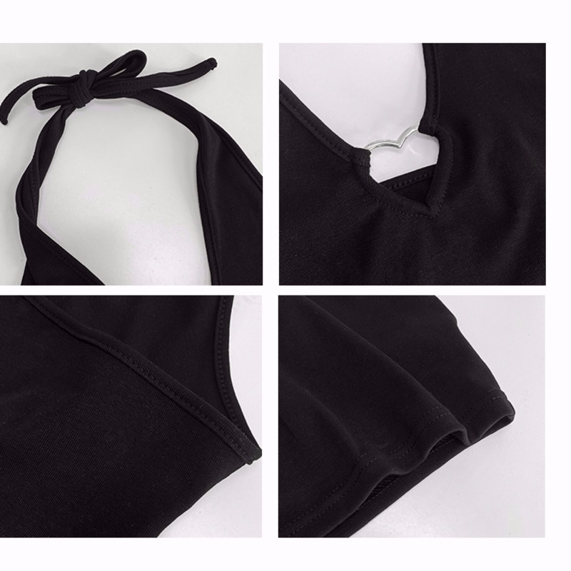 Áo Sát Nách Dáng Ngắn Màu Trơn Thiết Kế Quyến Rũ Cá Tính