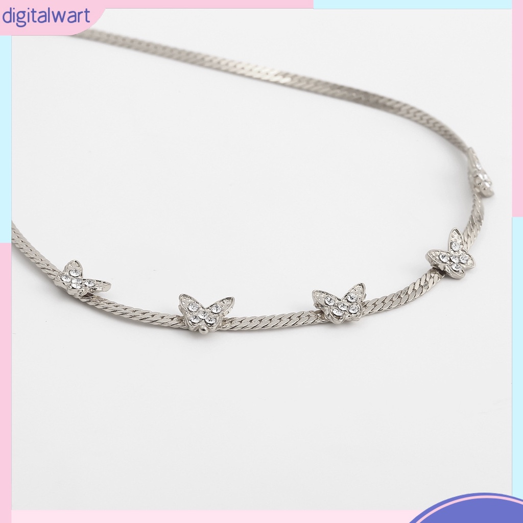 [DIWA] Vòng Cổ Choker Mở Rộng Dát Đá Giả Kim Cương Màu Trơn Trang Sức Cô Dâu