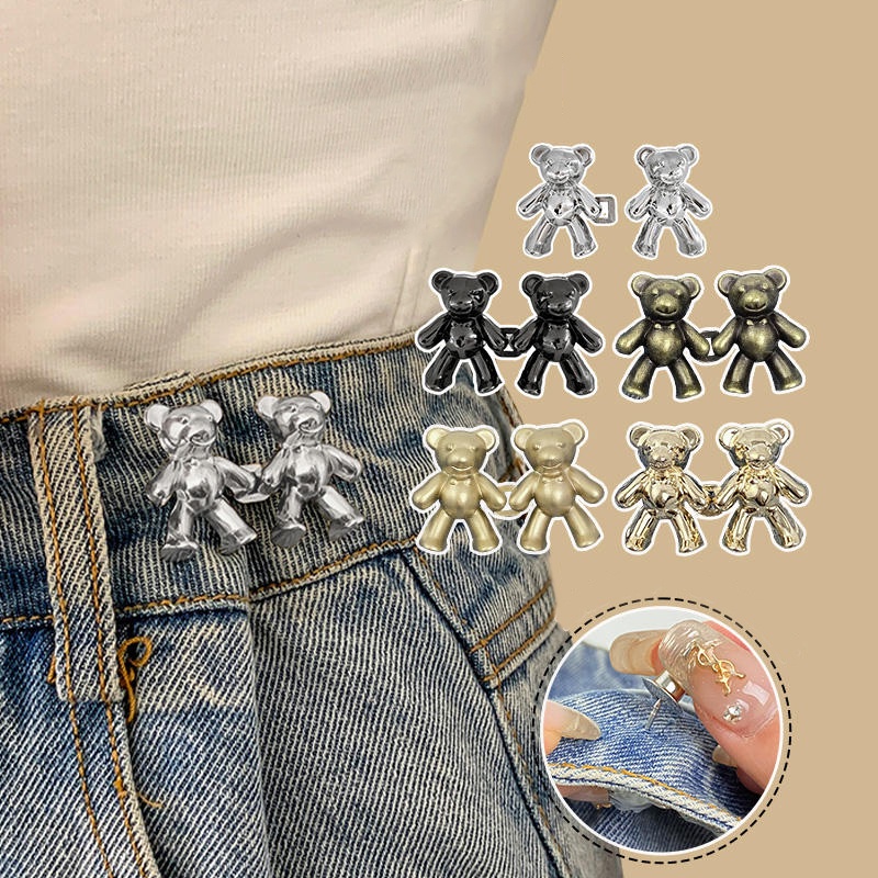 Dây Thắt Lưng Có Nút Điều Chỉnh Và Tháo Rời Được Hình Gấu Dễ Thương Phong Cách Hàn Quốc