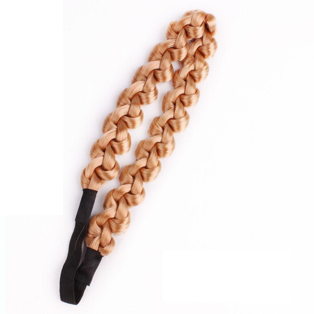 ANEMONE Băng Đô Bện Sợi Tổng Hợp Màu Nâu / Đen Phong Cách Bohemian Tự Nhiên Cho Nữ