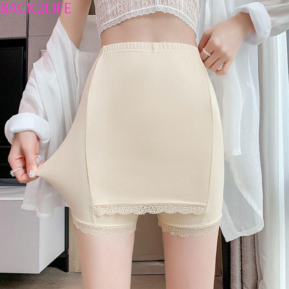 Quần Short An Toàn 2 Lớp Lưng Cao Màu Trơn Thoải Mái Thời Trang Mùa Hè Cho Nữ