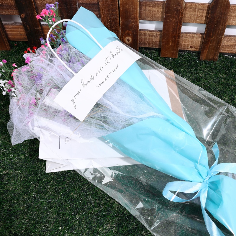 1 Túi Nhựa PVC Trong Suốt Đựng Hoa / Hoa Trang Trí Bó Hoa Cưới / Valentine