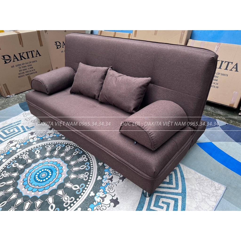 Sofa Bed Đa Năng DKF-2023 NEW, Hàng Xuất Khẩu Cao Cấp Nhà DAKITA, Màu nâu, lịch sự, sang trọng