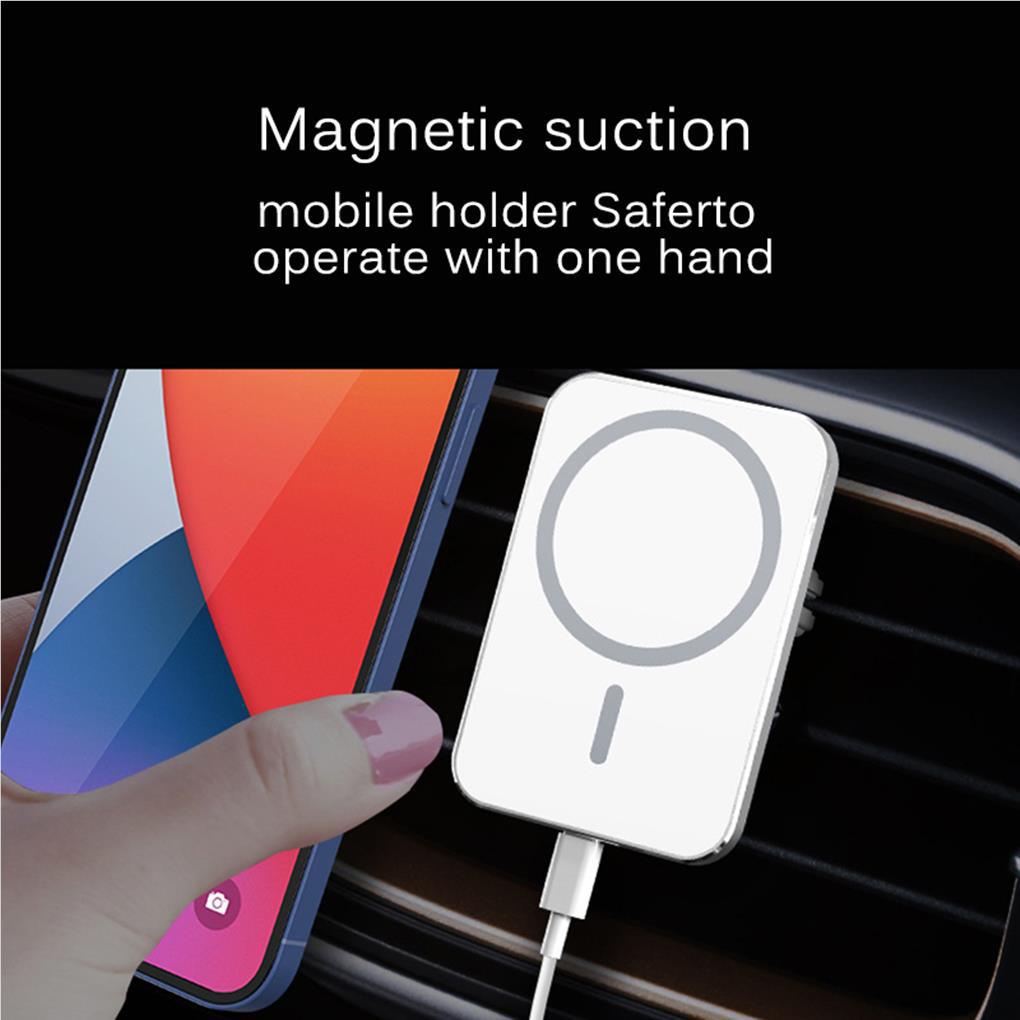 Giá Đỡ Điện Thoại Kiêm Sạc Không Dây Hiệu Quả Cao 9V / 5V 15W Gắn Lỗ Thông Gió Xe Hơi