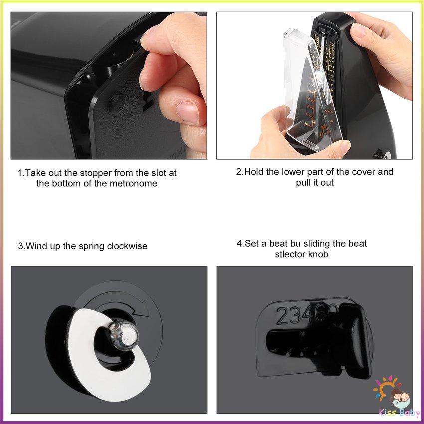 Outad Máy đếm nhịp cơ học truyền thống dành cho nhạc sĩ chơi cụ piano