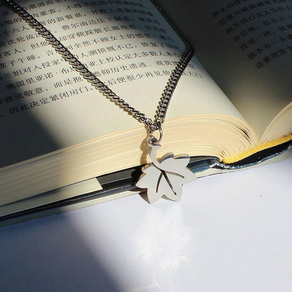 DANES Vòng cổ Mặt Hình Lá Phong Bằng Thép Titan Thời Trang Cho Nam