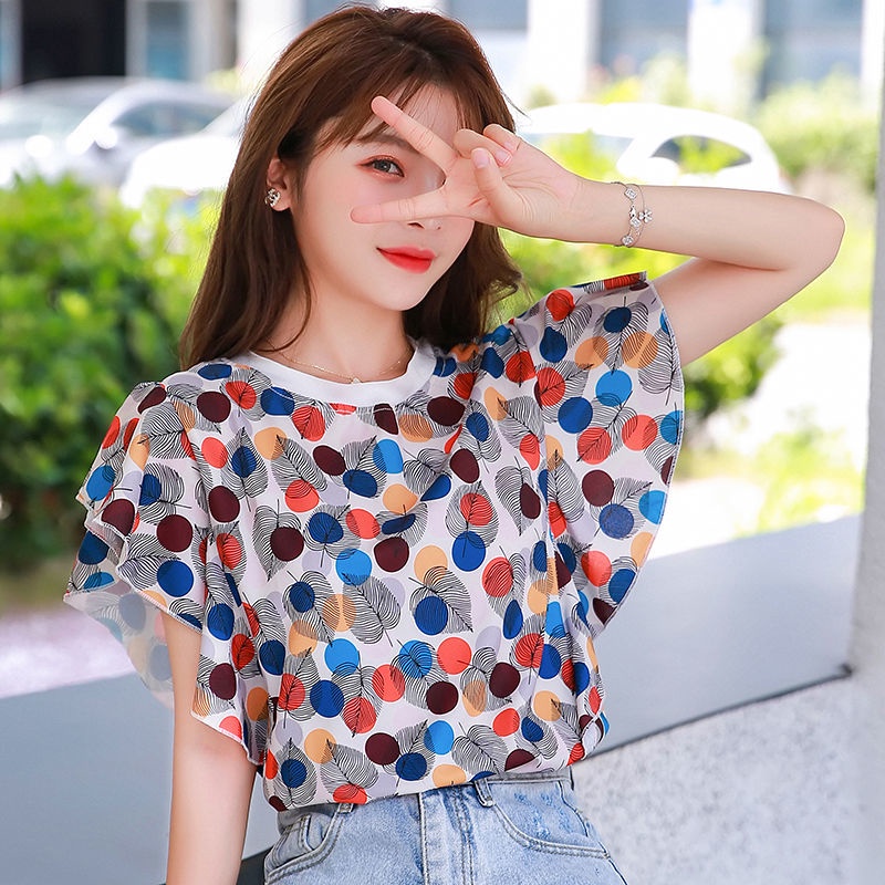 Áo Sơ Mi Voan In Hoa Thời Trang Mùa Hè Dành Cho Nữ