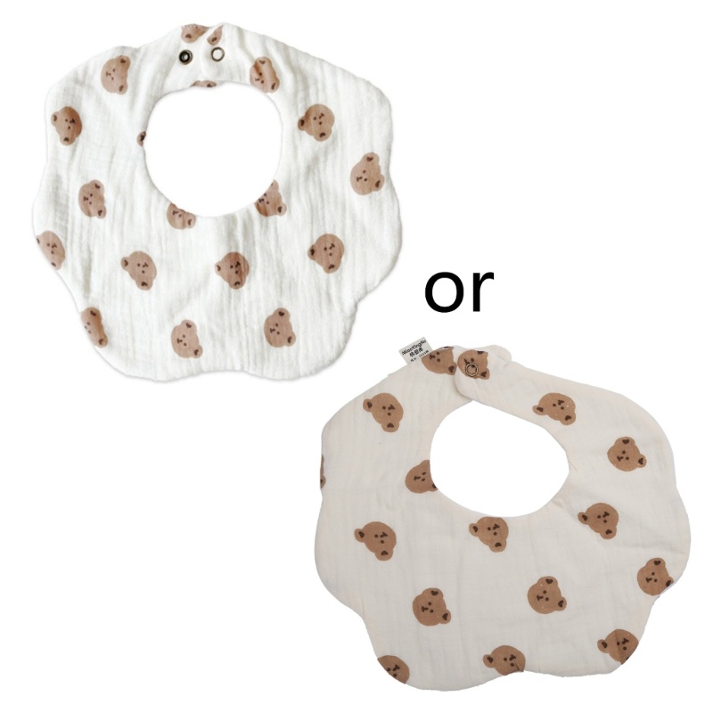 Khăn Yếm Cổ Tròn Thấm Hút Tốt Tiện Dụng Cho Bé