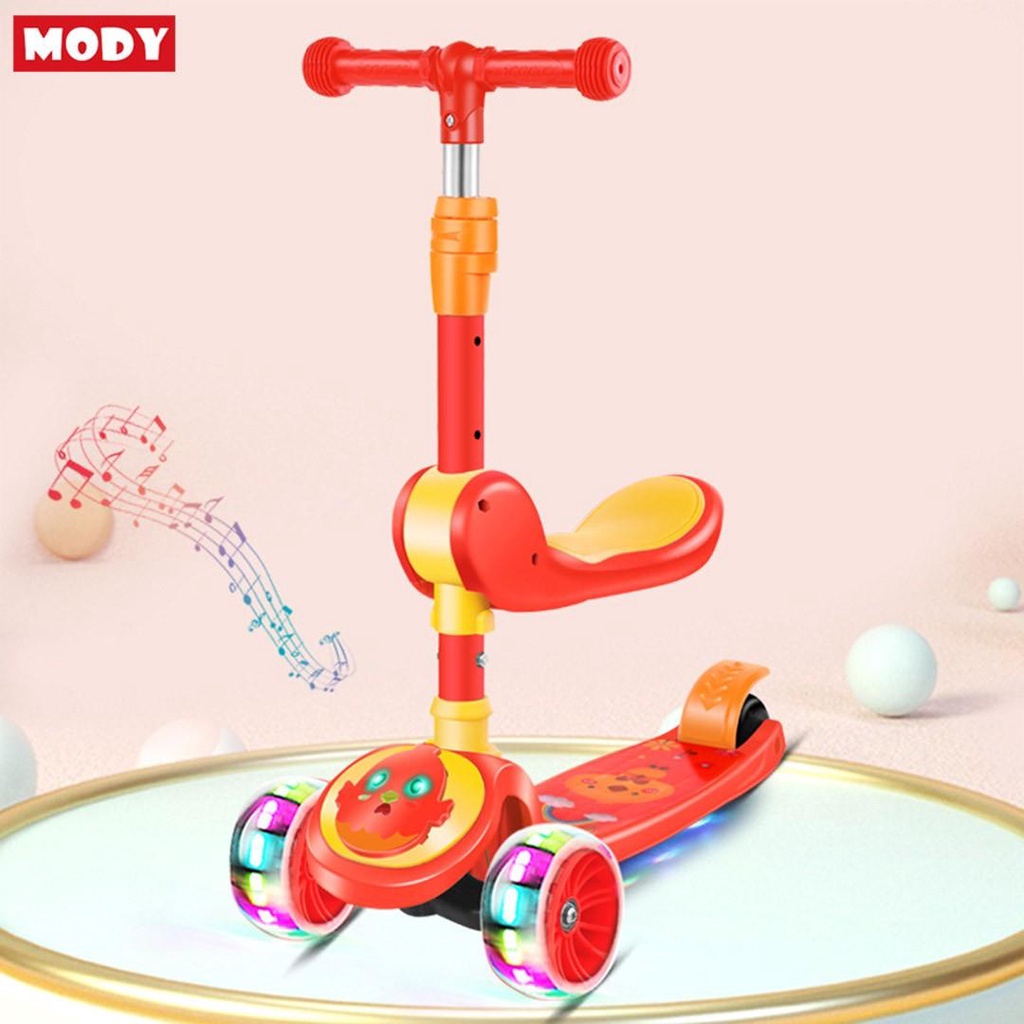 Xe scooter trẻ em cho bé 3 bánh có yên ngồi Mody M908