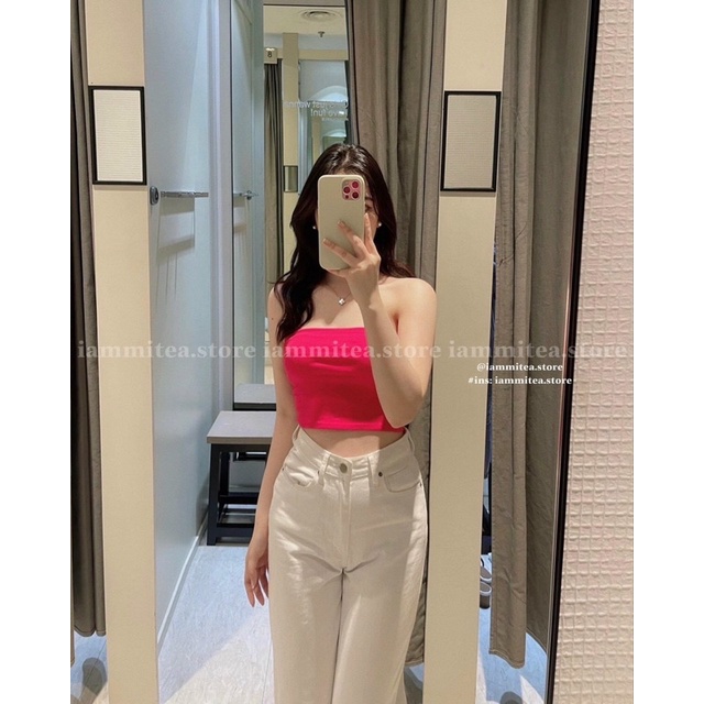 Áo ống croptop nữ kiểu ôm sexy chất thun cotton, quây ngang màu trơn mặc trong vest/sơmi, quay thun ngực đơn giản