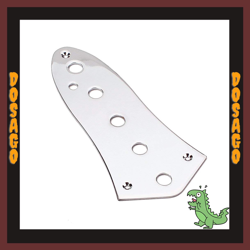 Miếng inox Plate cho đàn bass 5 lỗ - dành cho mạch pre bass nhiều núm có 1 switch