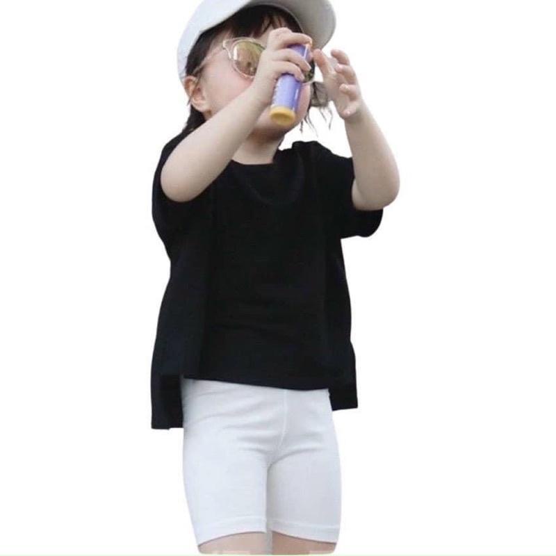 SET 4 QUẦN LEGGING LỬNG CHO BÉ (4 màu đen, hồng, trắng, ghi)