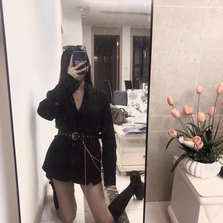 ORDER_áo khoác blazer dáng dài kèm đai ( Ảnh thật ở cuối )