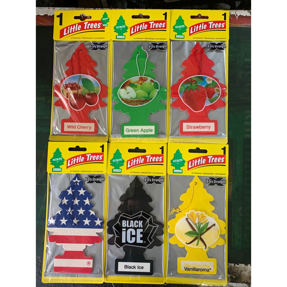 Cây thông thơm khử mùi ô tô, xe hơi little trees mỹ , lá cây thông sáp thơm tỏa mùi oto, phòng ngủ, tủ quần áo