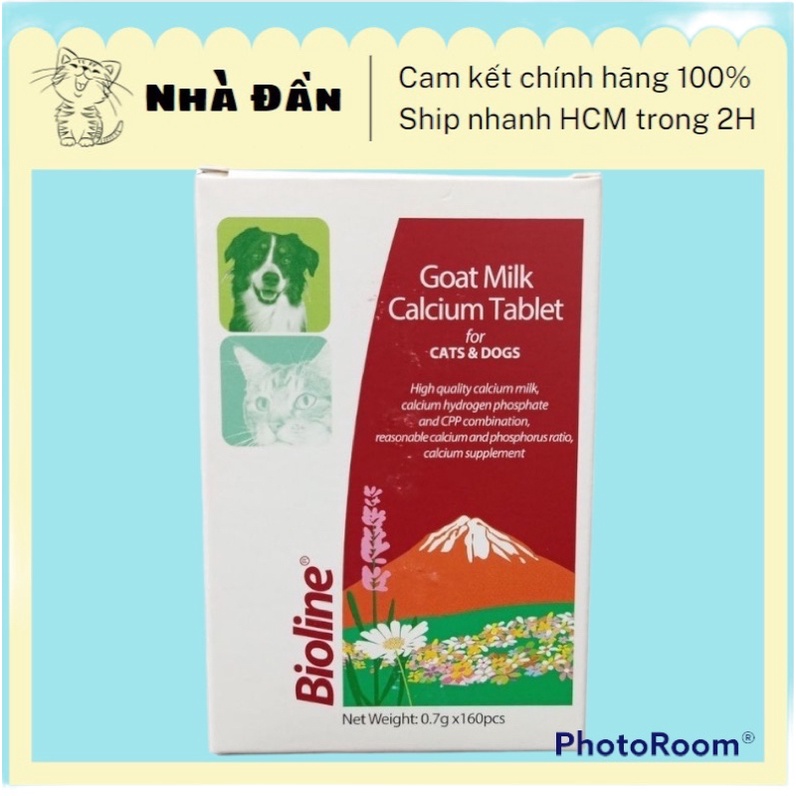 Viên Canxi sữa dê cho thú cưng Bioline