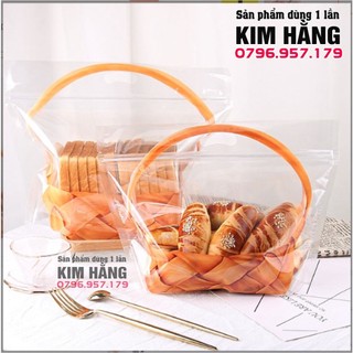 Set 50 túi zip giở đan đựng bánh mì ngọt , túi đựng kẹo , ....