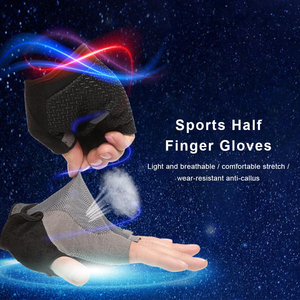 Găng Tay Thể Thao Hở Ngón Chống Trượt Thoáng Khí Cho Nam Nữ