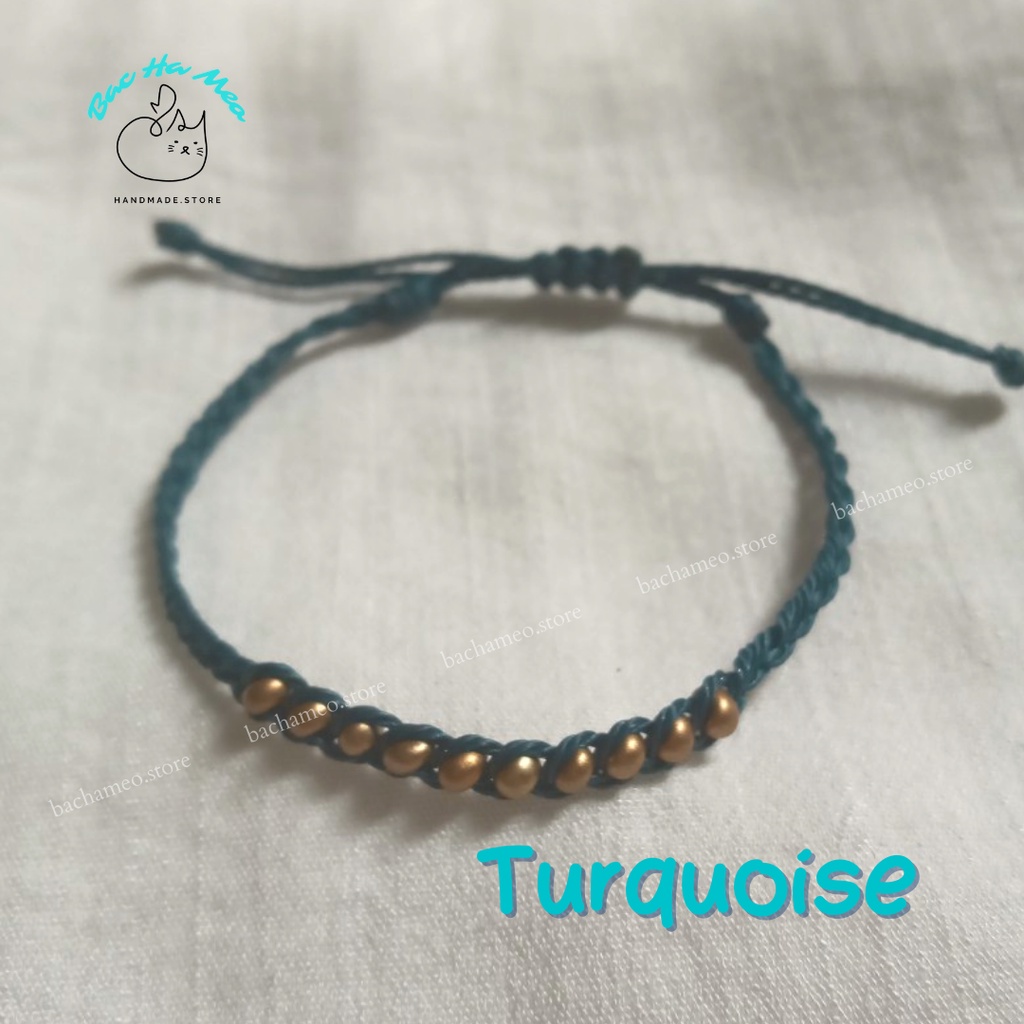 Vòng tay waterproof tone XANH NGỌC - Bachameo.Store