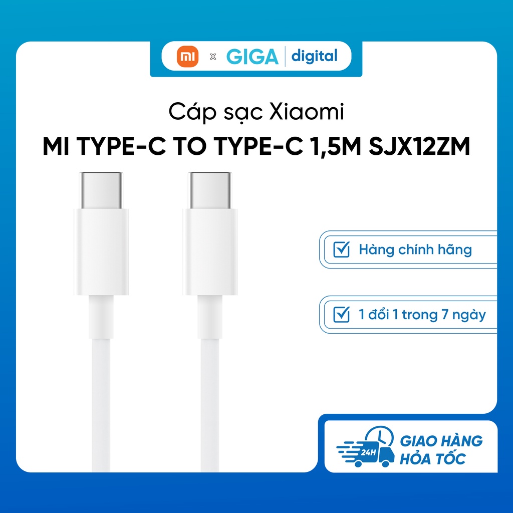 [HCM] Cáp sạc Xiaomi Mi Type-C to Type-C 1,5m SJX12ZM