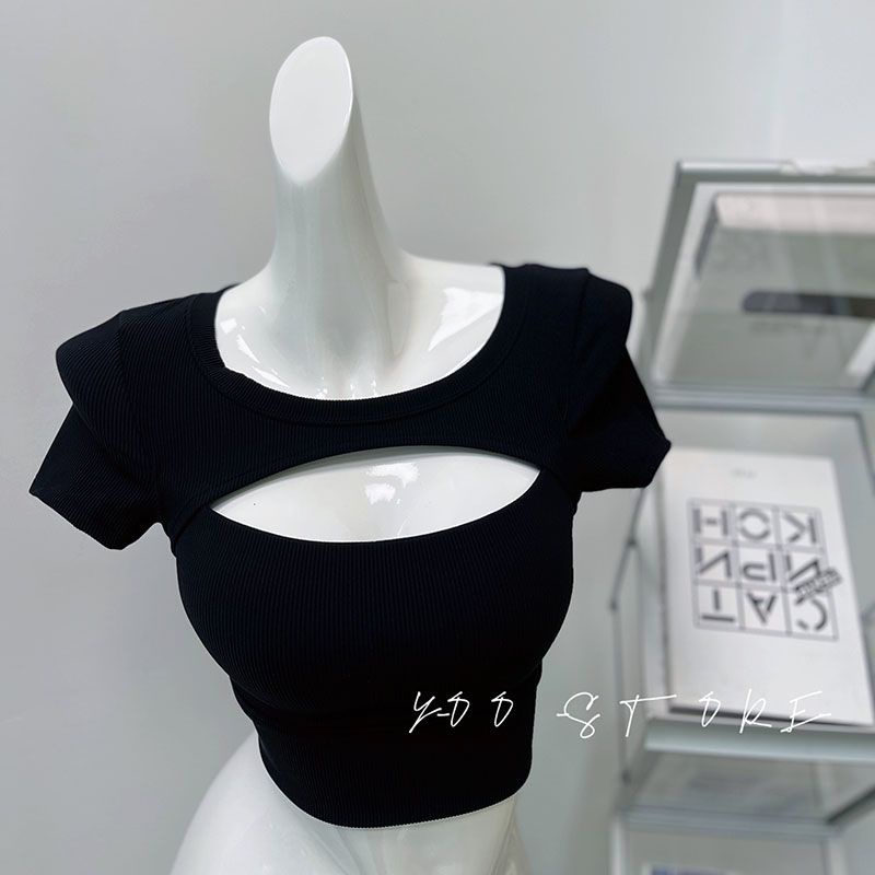 Áo thun COZOKC thể thao ngắn tay dáng ôm thời trang