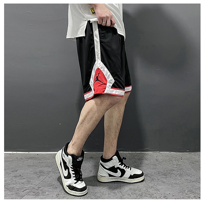 Quần Short Thể Thao Nike 100% Vải Lụa Lạnh Nhanh Khô Thêu Họa Tiết Cá Tính Cho Nam