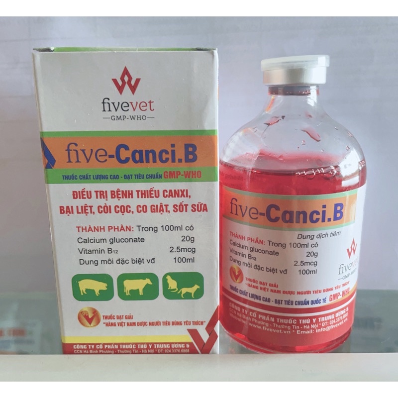 CALCIUM B12 ( caxi b12 ) thiếu canxi , b12 , thiếu máu, bại liệt trên gia súc gia cầm