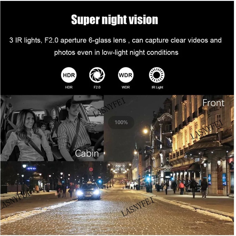 Camera Hành Trình 3 Chiều HD 1080 3 Inch IPS Có Thể Xoay Được