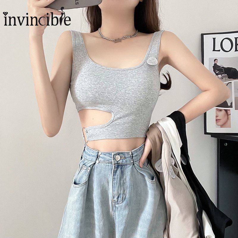 Áo Tank Top Dệt Kim Mỏng Màu Trơn Thời Trang Mùa Hè Quyến Rũ Cho Nữ