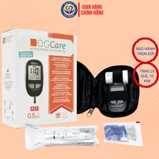 Máy đo đường huyết OGcare - Tặng kèm 25 que thử, 10 kim chích máu