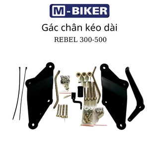 Gác chân rebel 300-500 kéo dài chính hãng Mbiker sơn tĩnh điện đen bóng cao cấp chống rỉ sét