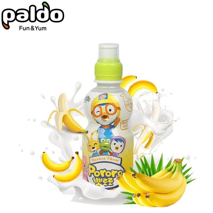 Combo 24 Chai nước Trái Cây Pororo Paldo Hàn Quốc