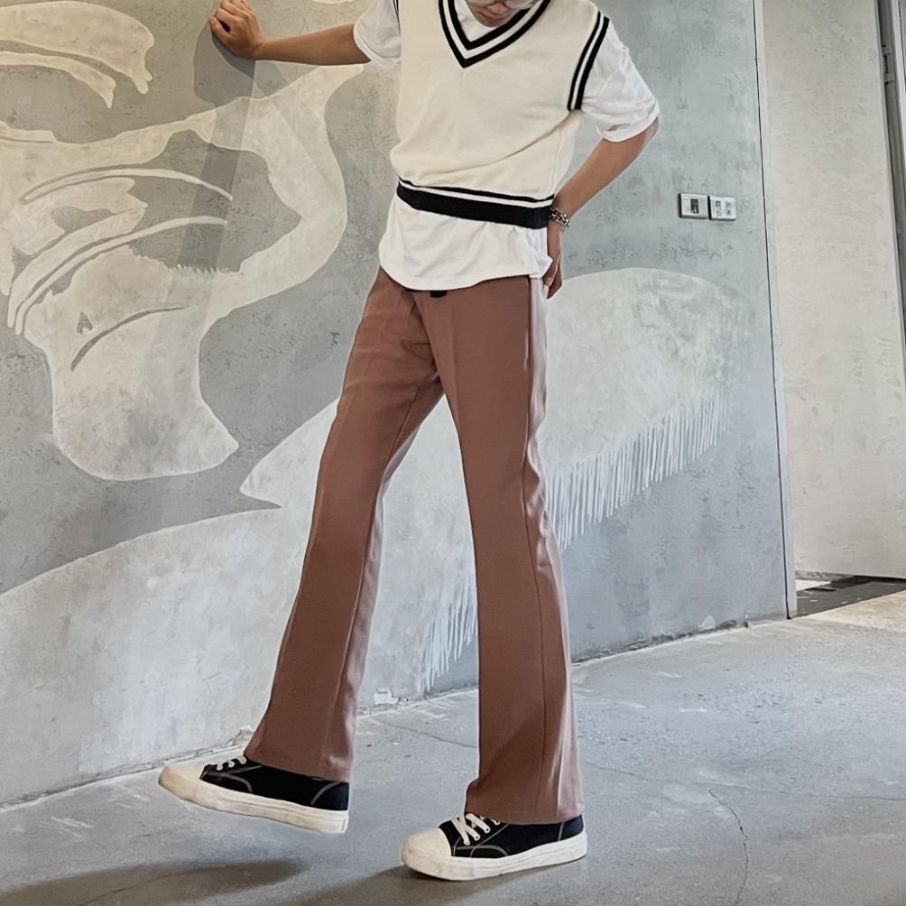 Quần Tây Nam Nữ Vitex Ống hơi Loe Hàng thiết kế Màu Nâu Siêu Hot