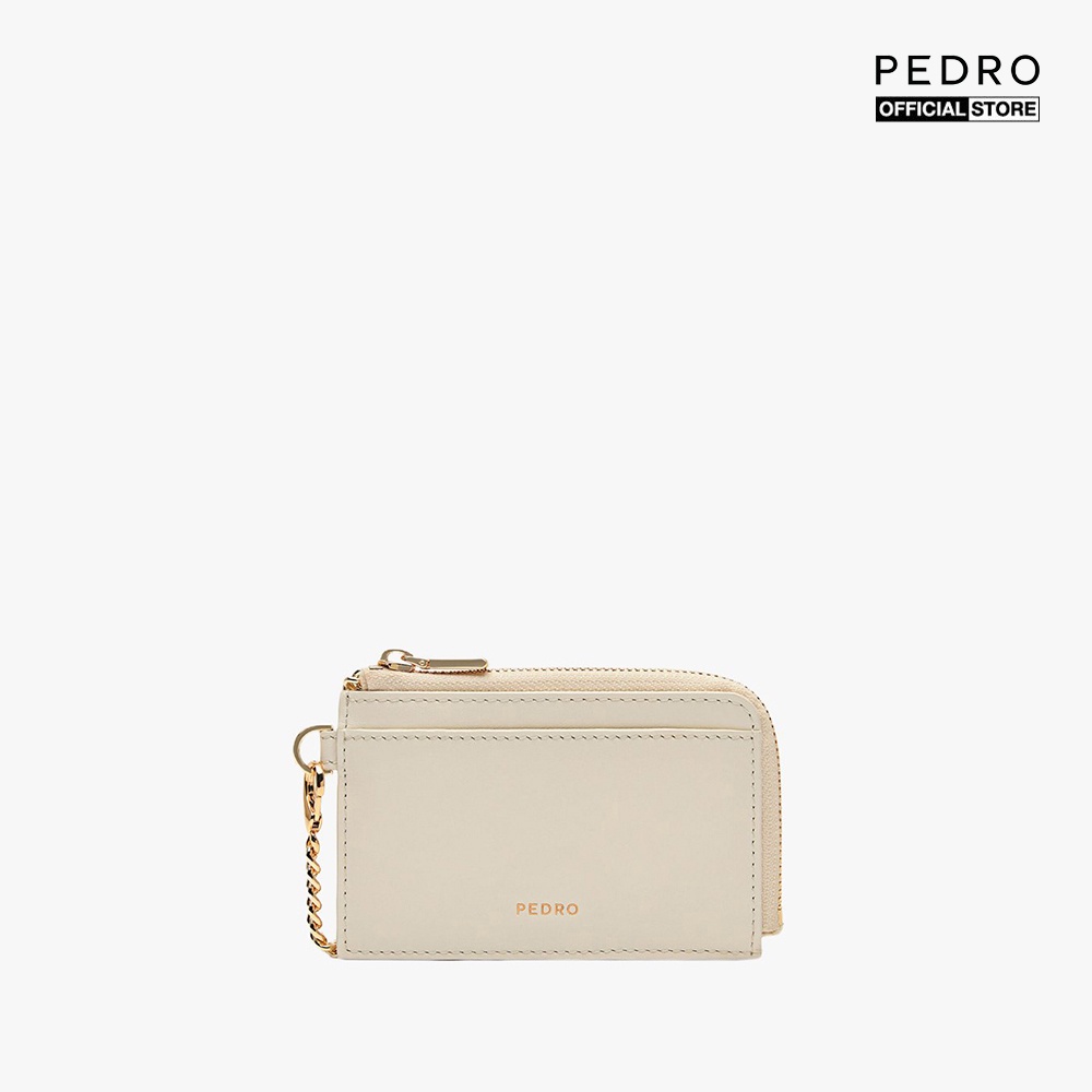 PEDRO - Ví đựng thẻ nữ chữ nhật phối zip Leather PW4-26500010-41