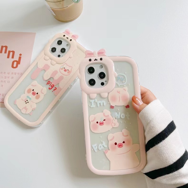 Ốp Điện Thoại Họa Tiết Ba Chú Heo Hồng 3D Cho Samsung M11 Galaxy A11 A12 A51 A23 A02S A13 A31 A21S A53 A71 A33 A04