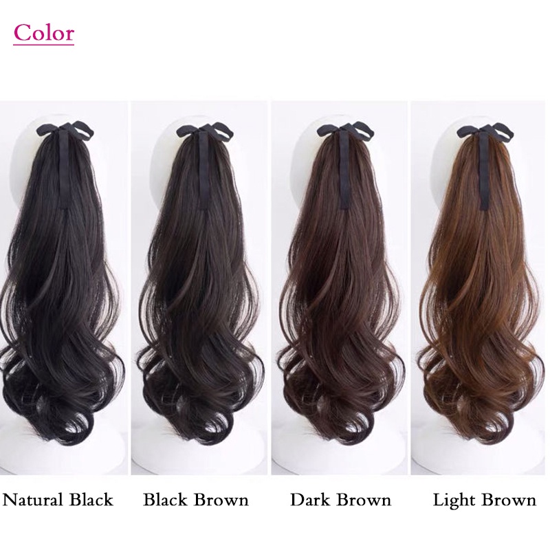 Tóc Giả Đuôi Ngựa 18 Inches Xoăn Dài Thời Trang Dành Cho Nữ