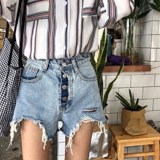 (Order) Có bigsize Quần short jeans rách gấu tua rua