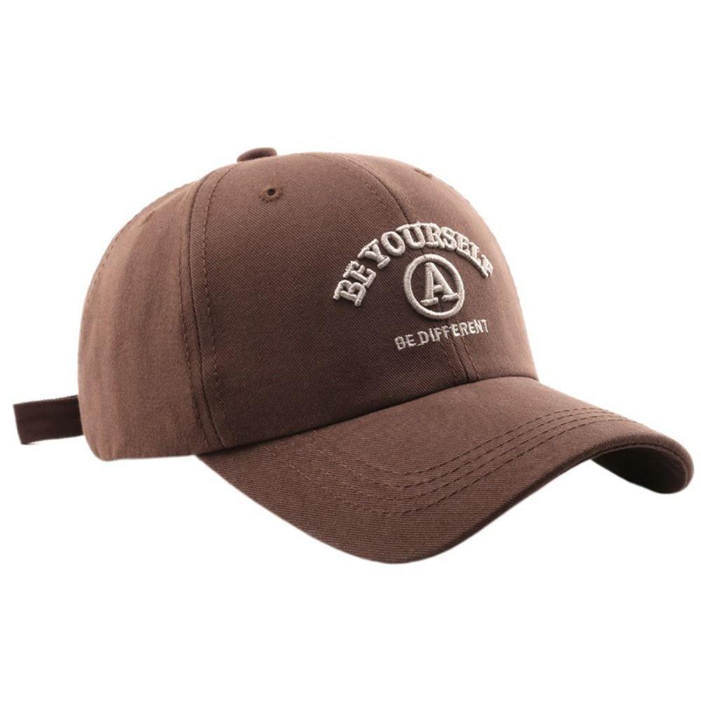 LOMBARD Mũ Lưỡi Trai Cotton Thêu Chữ Phong Cách Hàn Quốc Thời Trang Cho Nữ