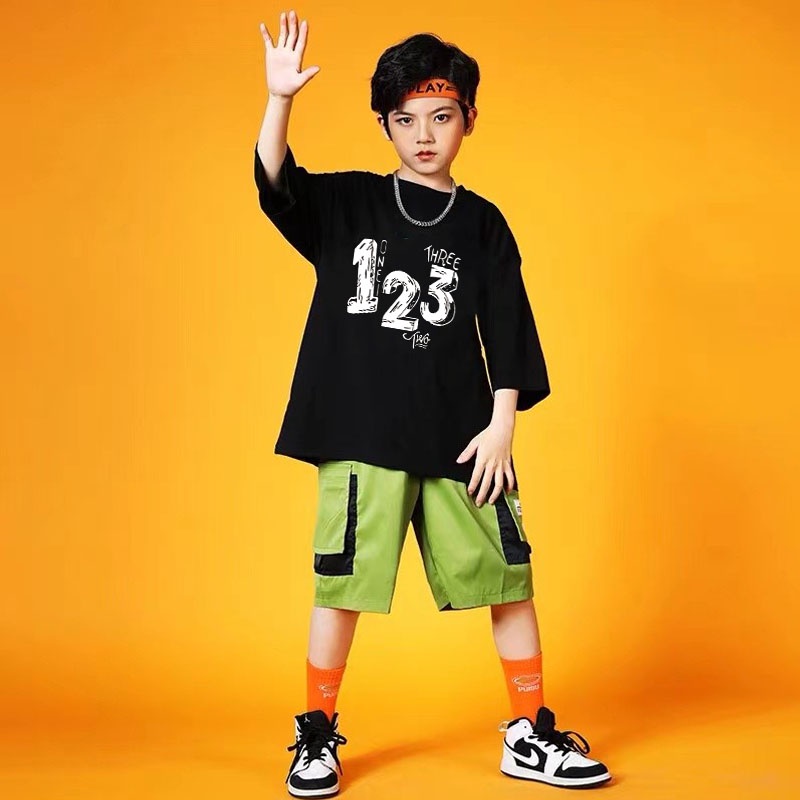 Áo Thun Cotton Tay Ngắn Cổ Tròn Dáng Rộng In Họa Tiết Phong Cách Hàn Quốc Thời Trang Mùa Hè Chất Lượng Cao Size 110-170
