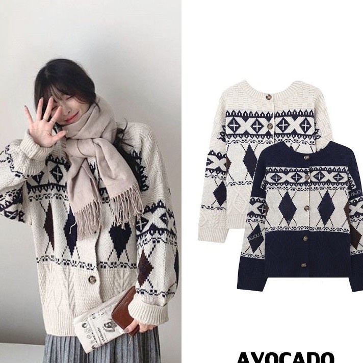 HÀNG ORDER - Set áo len thổ cẩm + váy mùa đông Vintage ( Ảnh thật ở cuối )