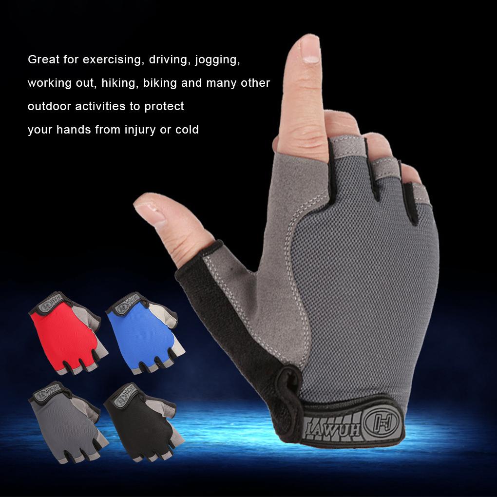 Găng Tay Thể Thao Hở Ngón Chống Trượt Thoáng Khí Cho Nam Nữ