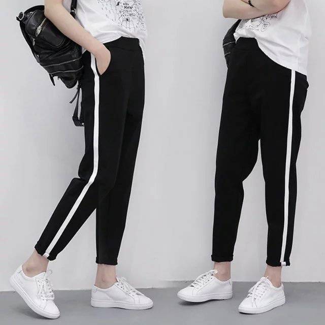 Quần Dài Thể Thao 9 Tấc Lưng Thun Dáng Ôm Dài Đến Mắt Cá Chân Hàng Mới Dành Cho Học Sinh