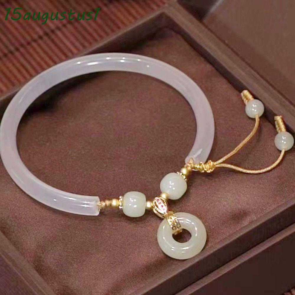 Vòng Tay Mặt Hình Cô Gái AUGUSTUS Có Thể Điều Chỉnh Kích Thước Thời Trang Hàn Quốc
